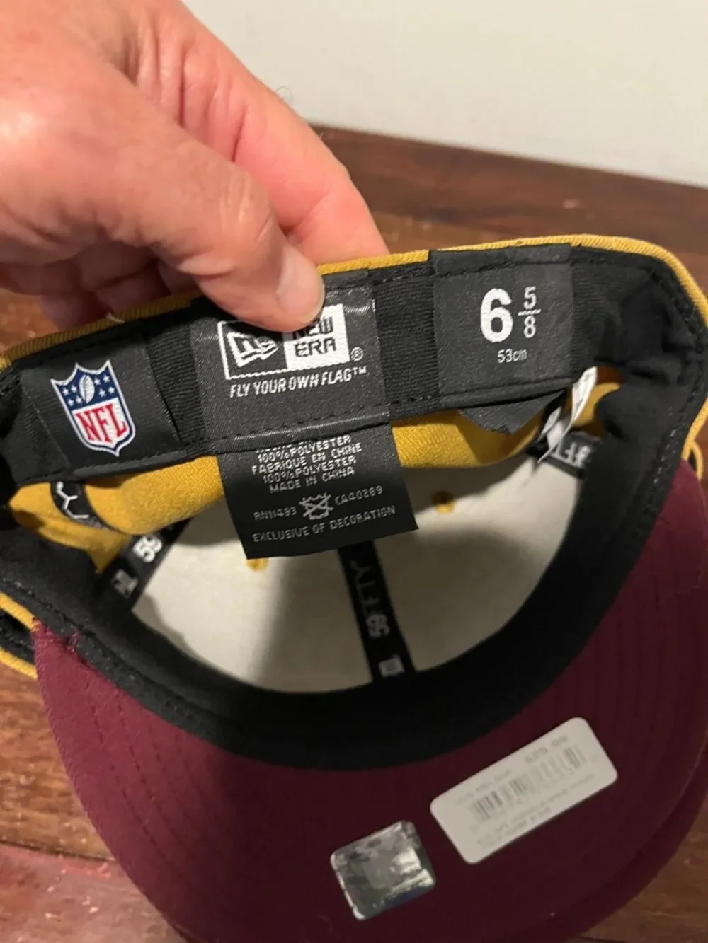 Vintage New Era NFL Washington Redskins Cap Hat Fitted 6 5/8 Youth Child Kids B
